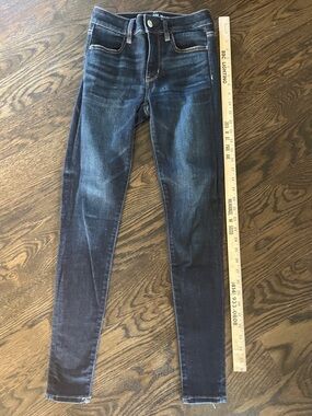 2 American Eagle Dark Blue Skinny Jeans super super stretch hi-rise jogger